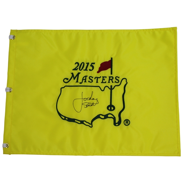 Jordan Spieth Signed 2015 Masters Embroidered Flag - Full Signature! JSA ALOA