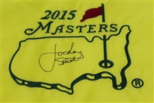 Jordan Spieth Signed 2015 Masters Embroidered Flag - Full Signature! JSA ALOA
