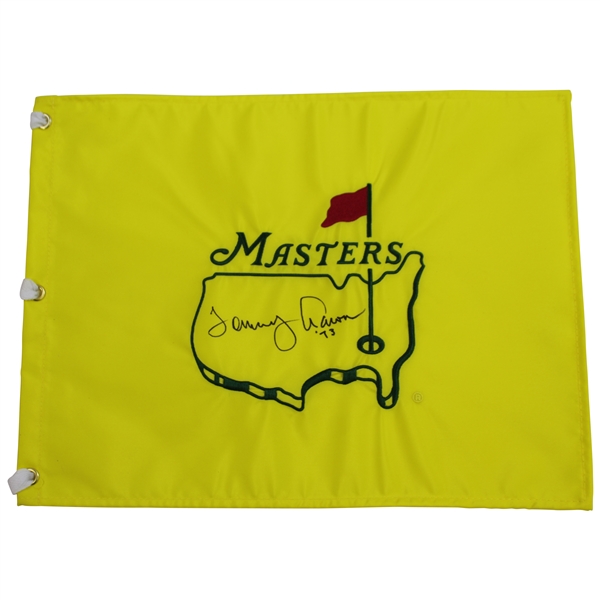 Tommy Aaron Signed Masters Undated Flag with '73' Notation JSA ALOA