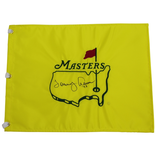 Tommy Aaron Signed Masters Undated Flag with 73 Notation JSA ALOA