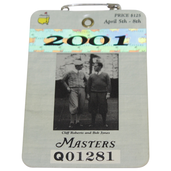 2001 Masters Tournament Series Badge #Q01281 - Tigers 2nd Green Jacket