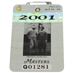 2001 Masters Tournament Series Badge #Q01281 - Tigers 2nd Green Jacket