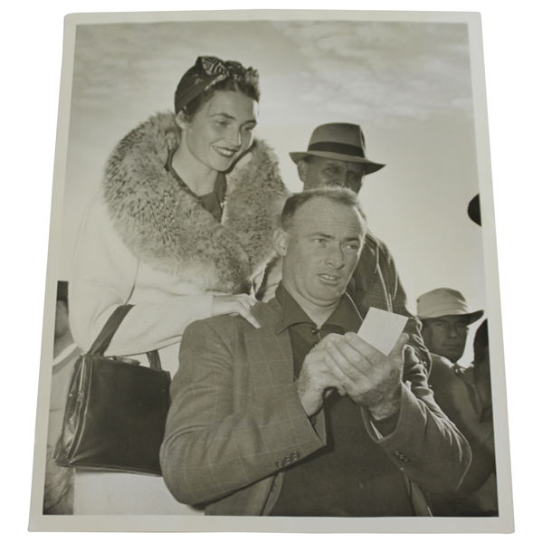 Denny Shute with Wife 8x10 Wire Photo 1/21/41 