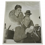 Denny Shute with Wife 8x10 Wire Photo 1/21/41 