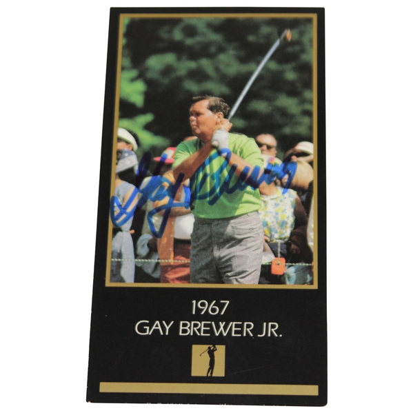 Gay Brewer Signed 1993 Grand Slam Ventures Golf Card JSA ALOA