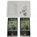 Craig Stadler Signed Augusta National Golf Club Scorecard & Two Grand Slam Ventures Cards JSA ALOA