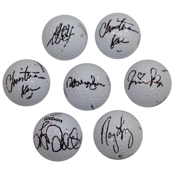 LPGA Stars Davies, Kim, Kerr, Gulbis, Mika & Ai Miyazota, & Lopez Signed Golf Balls JSA ALOA