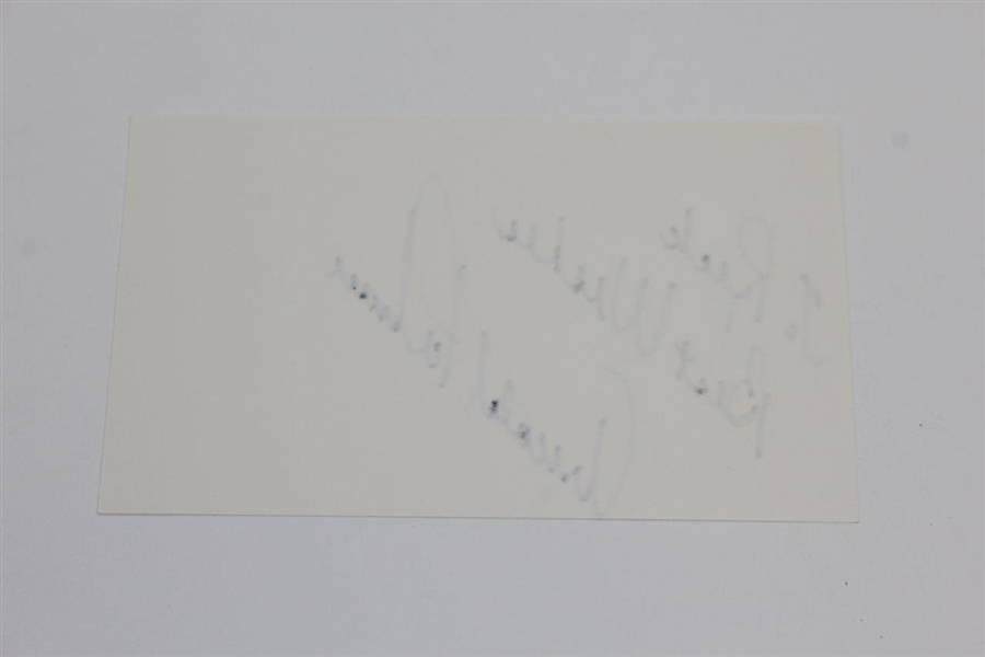 Arnold Palmer Signed 3x5 Card with Personalization 'To Rick' JSA ALOA