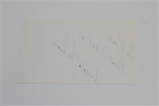 Arnold Palmer Signed 3x5 Card with Personalization 'To Rick' JSA ALOA