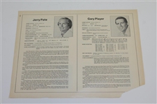 Arnold Palmer Signed 11x8 PGA Media Tour Guide Page JSA ALOA
