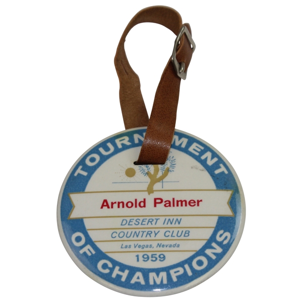 1959 Desert Inn Tournament of Champions Bag Tag - 3 Time Event Champ Arnold Palmer