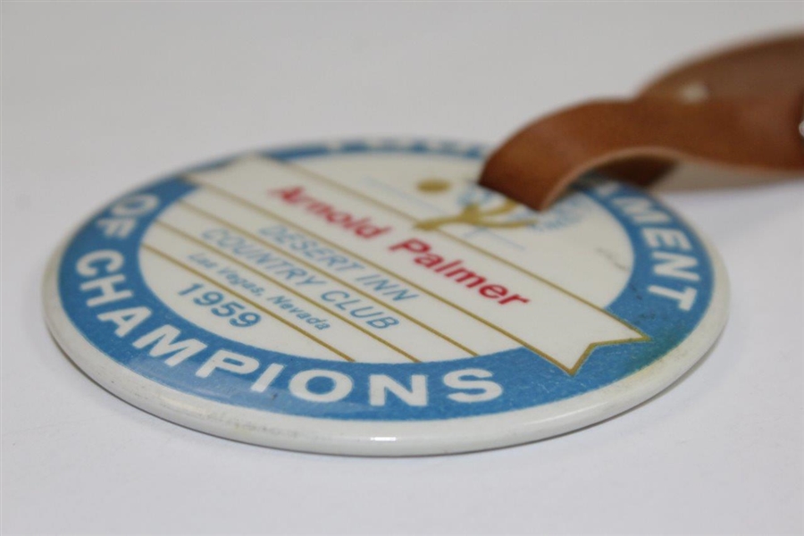 1959 Desert Inn Tournament of Champions Bag Tag - 3 Time Event Champ Arnold Palmer