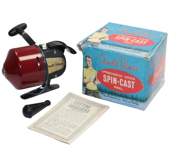 Mint Arnold Palmer Spin-Cast Reel in Original Box with Instruction Booklet