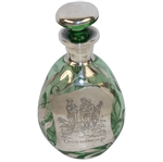Circa 1918 Sterling Overlay Decanter "One up and two to go" with Stopper - Rare