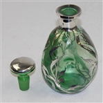Circa 1918 Sterling Overlay Decanter One up and two to go with Stopper - Rare