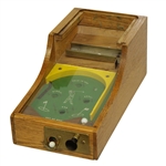 Vintage Wooden Pin Ball Game Machine - Hole-In-One, Eagle, Birdie, Par, Out of Bounds