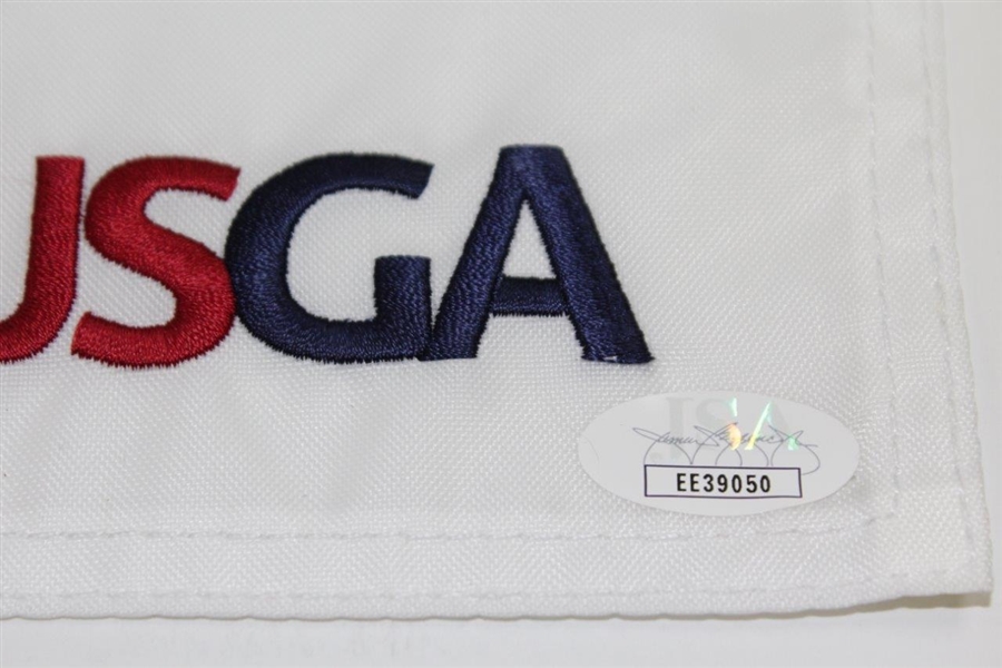 Rickie Fowler Signed 2020 US Open at Winged Foot Embroidered Flag JSA #EE39050