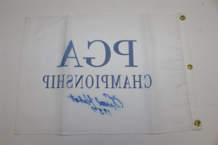 PGA Champions Jay & Lionel Hebert Signed PGA Flags with Wire Photos JSA ALOA