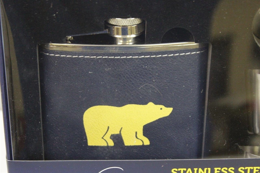 Jack Nicklaus Unopened Stainless Steel Flask with Funnel & Jigger Gift Set