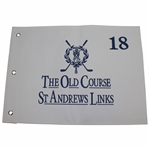 The Old Course St. Andrews Links Embroidered White & Blue Flag