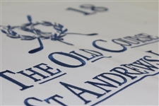The Old Course St. Andrews Links Embroidered White & Blue Flag