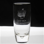 Chip Becks 1987 Masters Tournament Hole No. 2 Crystal Eagle Glass