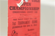 1964 US Open at Congressional CC First Rd Ticket #C1037 - Ken Venturi Winner