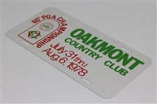 1978 PGA Championship at Oakmont Country Club License Plate