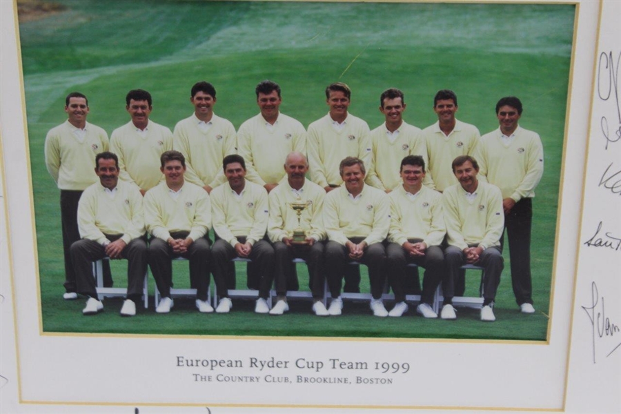 1999 European Ryder Cup Team Signed Matted Photo JSA ALOA