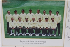 1999 European Ryder Cup Team Signed Matted Photo JSA ALOA