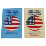 Two 1969 US Open at Champions Golf Club Ground & Clubhouse Badges
