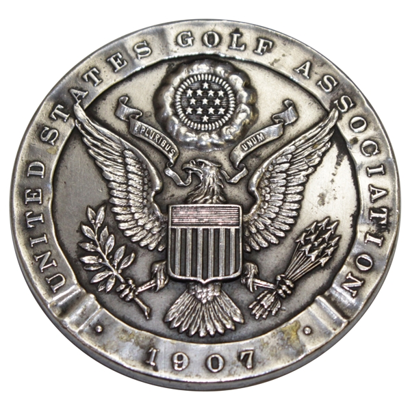 1907 US Amateur Sterling Silver Runner-Up Medal Awarded to Archibald Graham