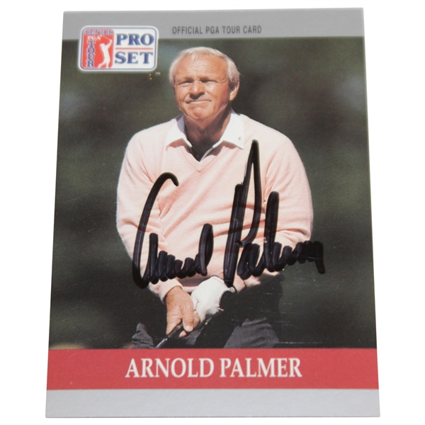 Arnold Palmer Signed 1990 Senior PGA Tour Pro-Set Golf Card JSA ALOA