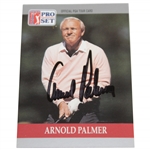 Arnold Palmer Signed 1990 Senior PGA Tour Pro-Set Golf Card JSA ALOA