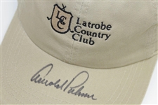 Arnold Palmer Signed Latrobe Country Club Umbrella Logo Hat JSA #Q49336