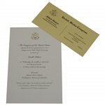 Arnold Palmer Congressional 2012 Gold Medal Ceremony Invitation & Ticket