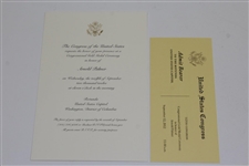 Arnold Palmer Congressional 2012 Gold Medal Ceremony Invitation & Ticket