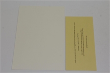 Arnold Palmer Congressional 2012 Gold Medal Ceremony Invitation & Ticket