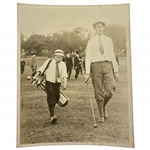 Original Francis Ouimet & Eddie Lowery at 1913 US Open Underwood Photo - Historical Significance