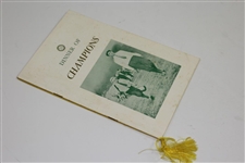 1963 Dinner of Champions Honoring Francis Ouimet Menu/Program - Boston, Ma.