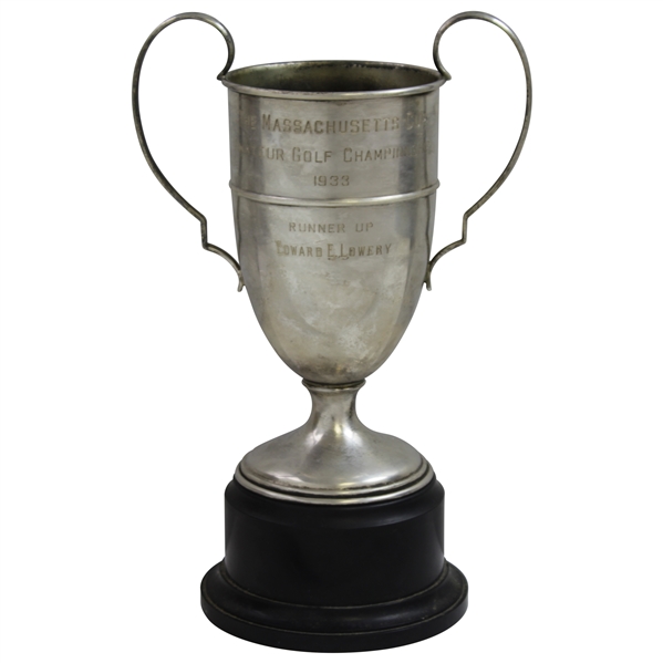 Eddie Lowerys 1933 Massachusetts Cup Golf Amateur Championship Runner-Up Trophy