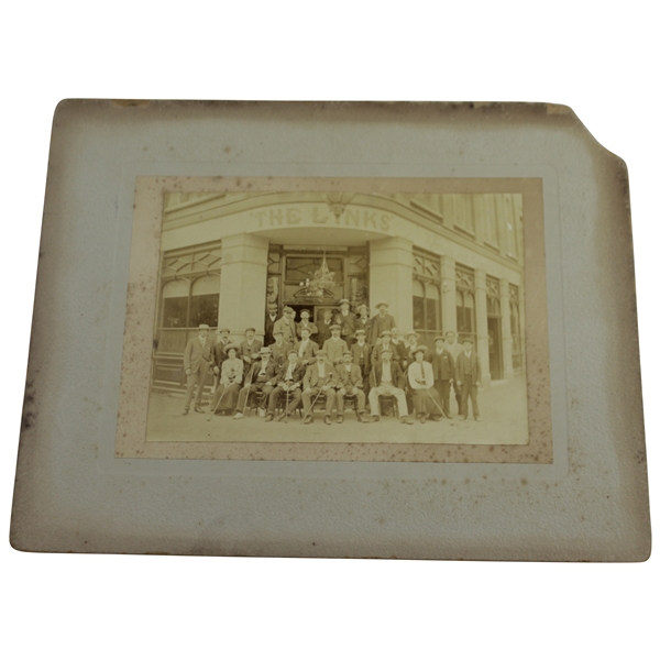 Circa 1880s Original Photo of Golfers in Front of The Links - Matted