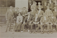 Circa 1880's Original Photo of Golfers in Front of 'The Links' - Matted