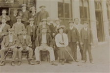Circa 1880's Original Photo of Golfers in Front of 'The Links' - Matted