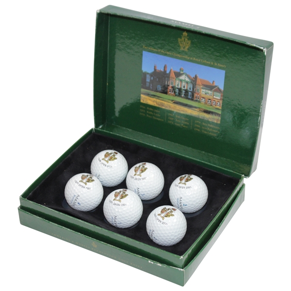 2001 The OPEN Championship at Royal Lytham & St. Annes Commemorative Golf Ball Set in Box