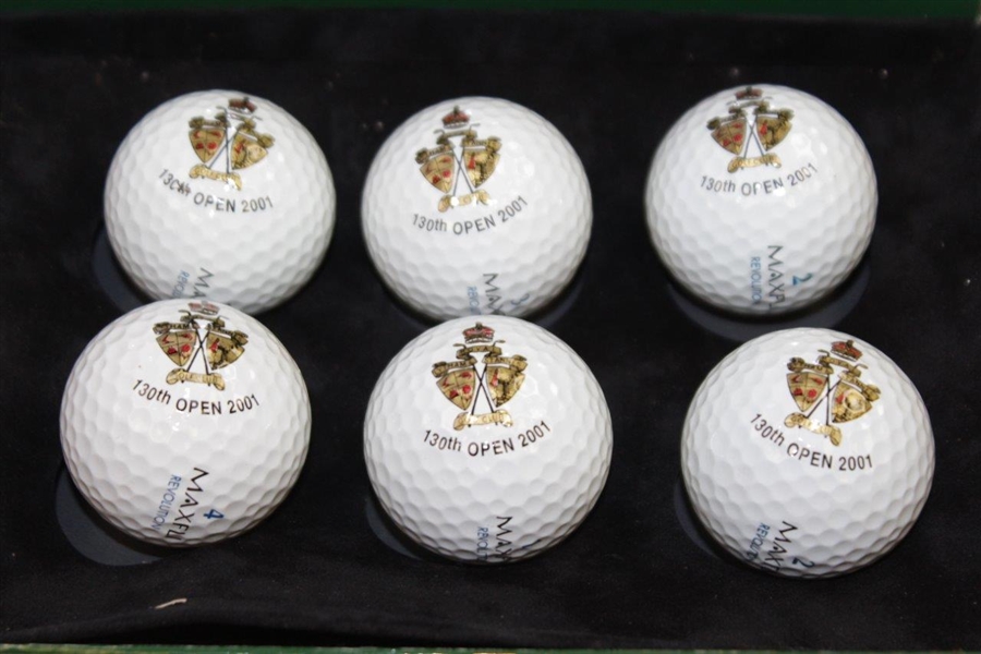 2001 The OPEN Championship at Royal Lytham & St. Anne's Commemorative Golf Ball Set in Box