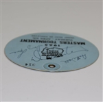 Tony Lema Signed 1965 Masters Tuesday Ticket #314 with Sarazen, Wall, & others JSA ALOA