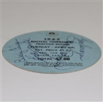 Tony Lema Signed 1965 Masters Tuesday Ticket #314 with Sarazen, Wall, & others JSA ALOA