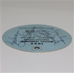 Tony Lema Signed 1965 Masters Tuesday Ticket #314 with Sarazen, Wall, & others JSA ALOA