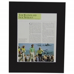 Jack Nicklaus & Tom Watson Signed Duel in the Sun Matted Page JSA ALOA